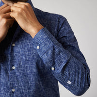 navy poplin overhemd Tritone - The Art of Camouflage