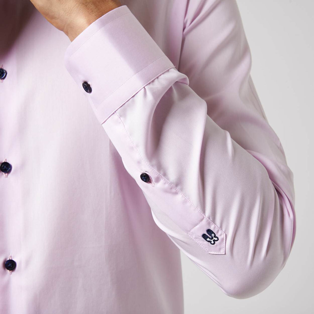 roze twill overhemd Guibbonari - The Art of Camouflage