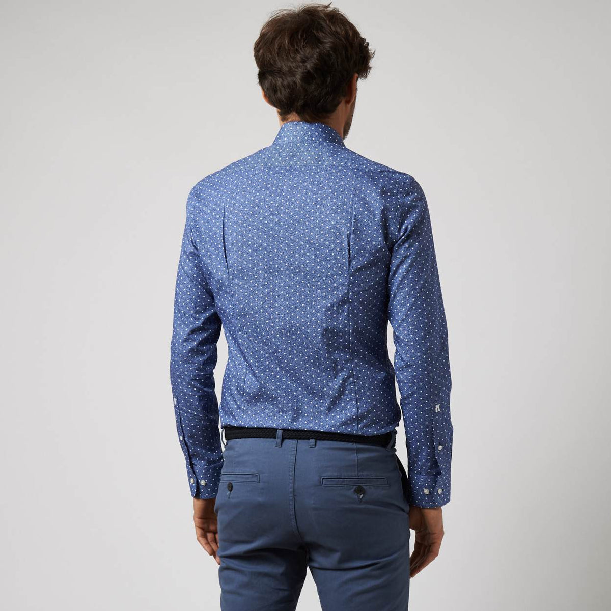 navy poplin overhemd Aprile - The Art of Camouflage