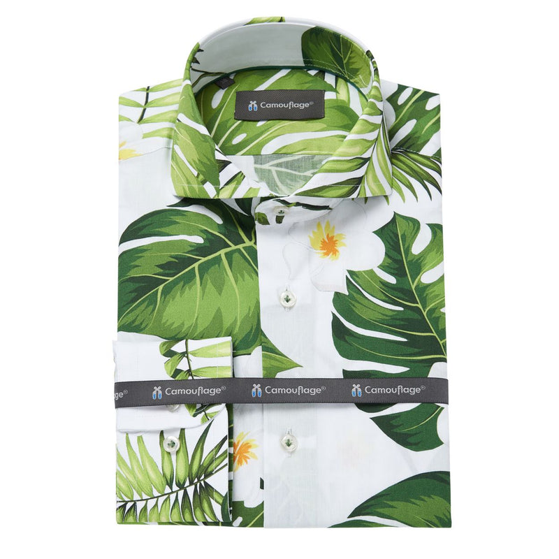 wit poplin overhemd Boschetto - The Art of Camouflage