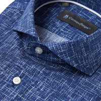 navy poplin overhemd Tritone - The Art of Camouflage