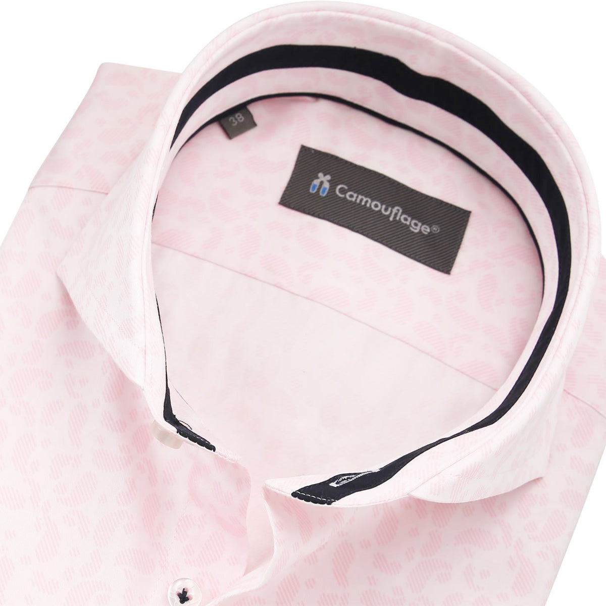 roze poplin overhemd Seman - The Art of Camouflage